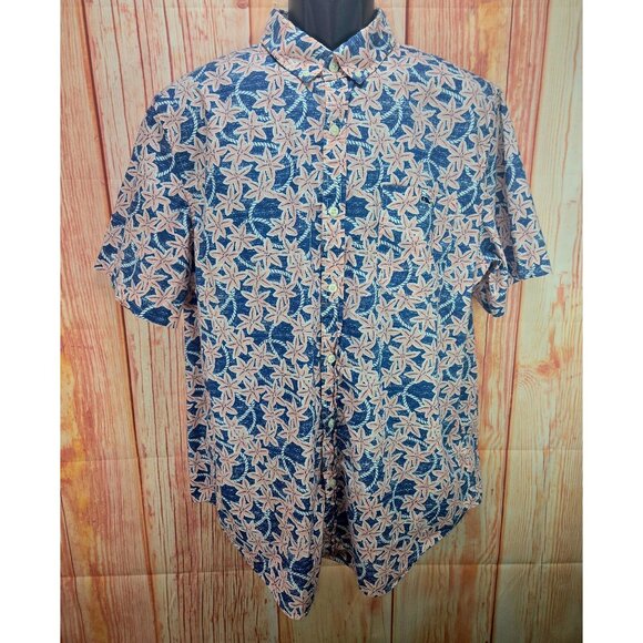 Vineyard Vines Mens Slim Fit Tucker Shirt XL Floral Pattern Short Sleeves - Picture 1 of 6